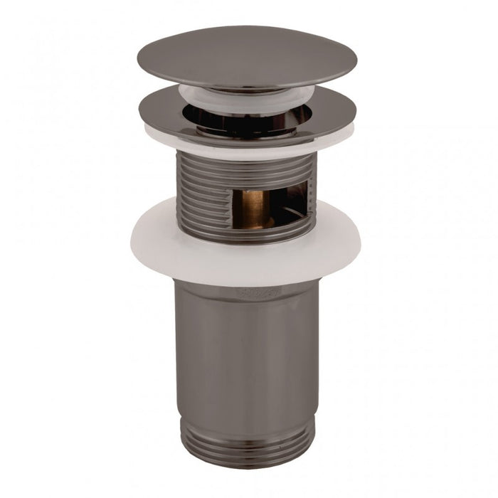 Pop-up per lavabo e lavabo in ottone grigio con metallo lucido 6,5 cm