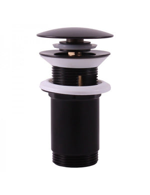 Pop-up per lavabo e lavabo in ottone nero opaco 6,5 cm