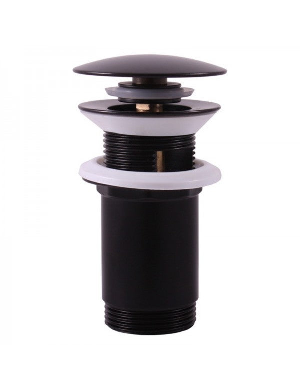 Pop-up per lavabo e lavabo in ottone nero opaco 6,5 cm