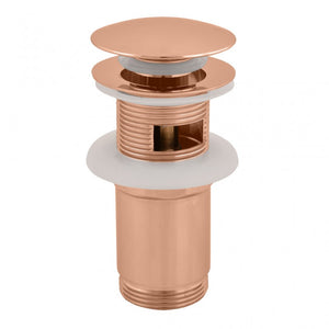 Pop-up per lavabo e lavabo in ottone oro rosa lucido 6,5 cm
