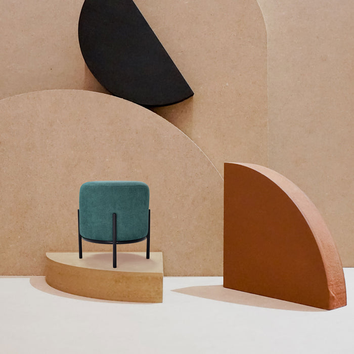 BONN VELVET - Pouf piccolo tondo in velluto a coste