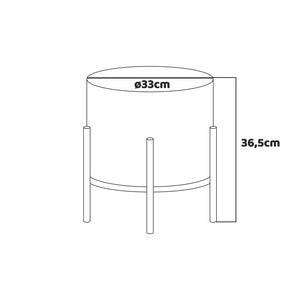 BONN LETHERETTE - Pouf piccolo tondo in letherette
