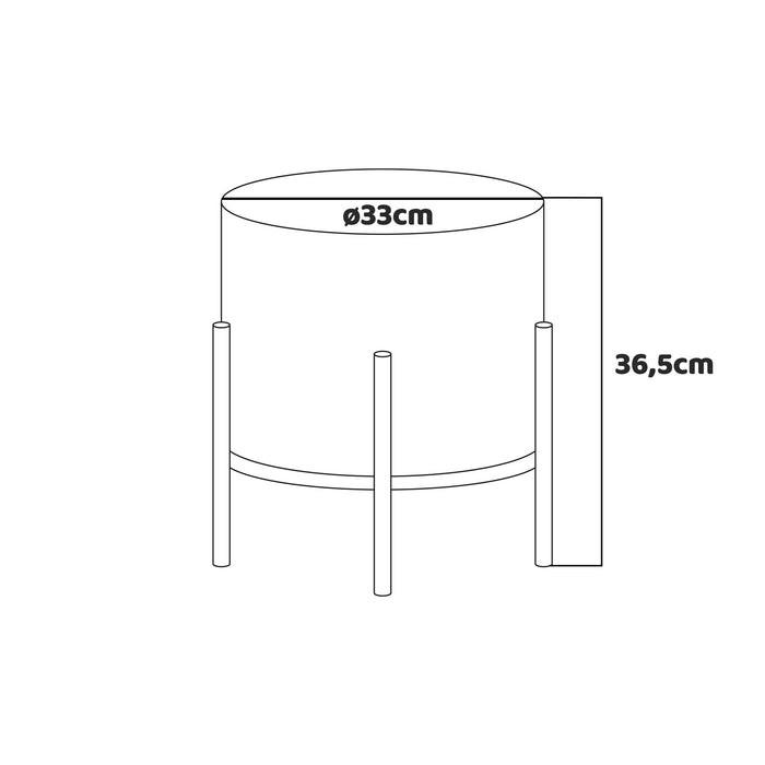 BONN LETHERETTE - Pouf piccolo tondo in letherette