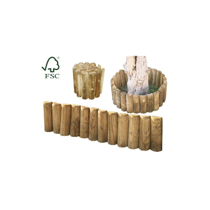 Bordura Lasa impregnate Ø 5 cm×H 20 cm×L 200 cm pino – aiuole