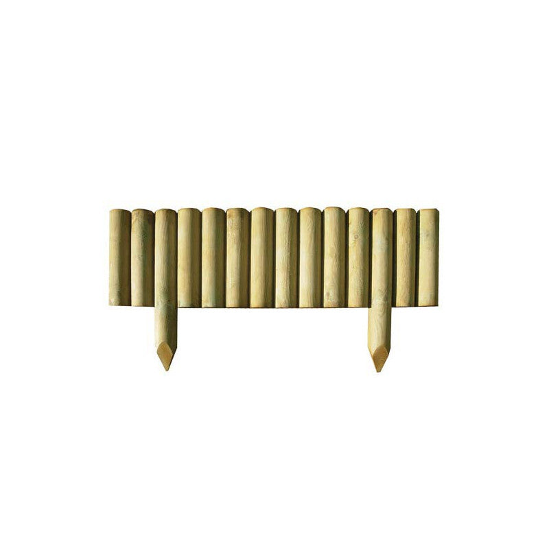 Bordura per Giardino in Legno di Pino Impregnato Lasa 100x30 cm