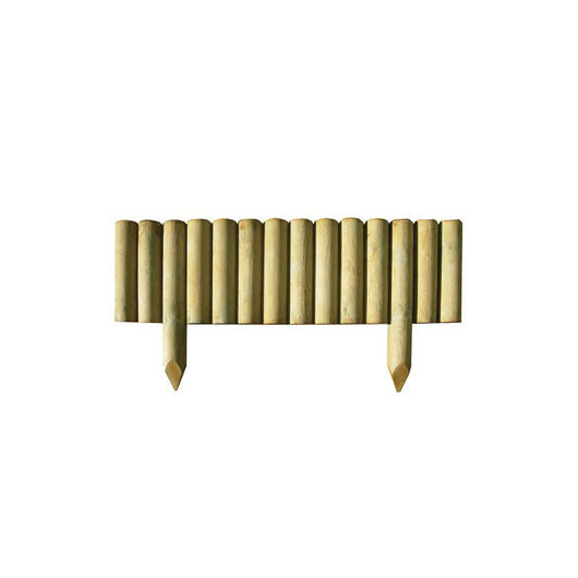 Bordura per Giardino in Legno di Pino Impregnato Lasa 100x30 cm