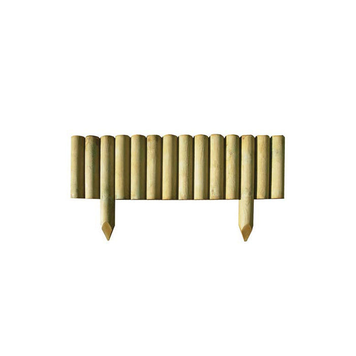 Bordura per Giardino in Legno di Pino Impregnato Lasa 100x30 cm