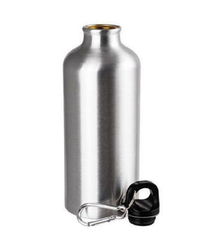 Borraccia Bottiglia In Alluminio Con Moschettone Capacità  600ml 7.3x21cm 0224858         