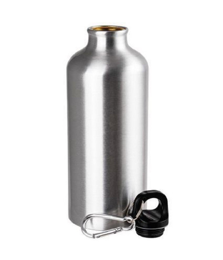 Borraccia Bottiglia In Alluminio Con Moschettone Capacità  600ml 7.3x21cm 0224858         