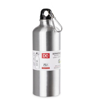 Borraccia Bottiglia In Alluminio Con Moschettone Capacità  600ml 7.3x21cm 0224858         