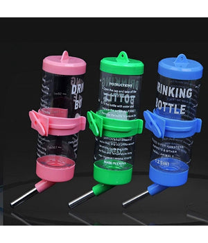 Borraccia Criceti Piccoli Animali 125ml Acciaio Plastica Design Sfera Antigoccia         