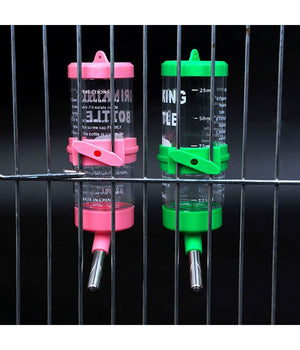 Borraccia Criceti Piccoli Animali 125ml Acciaio Plastica Design Sfera Antigoccia         