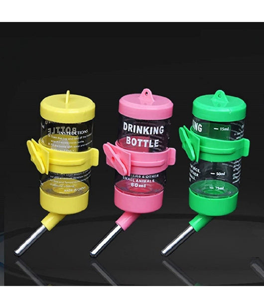 Borraccia Criceti Piccoli Animali 80ml Acciaio Plastica Design Sfera Antigoccia         