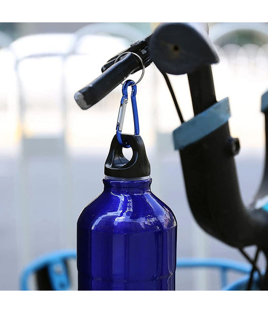 Borraccia In Alluminio Tappo Ermetico Con Moschettone Da 500 Ml Colorate Xc-2504         