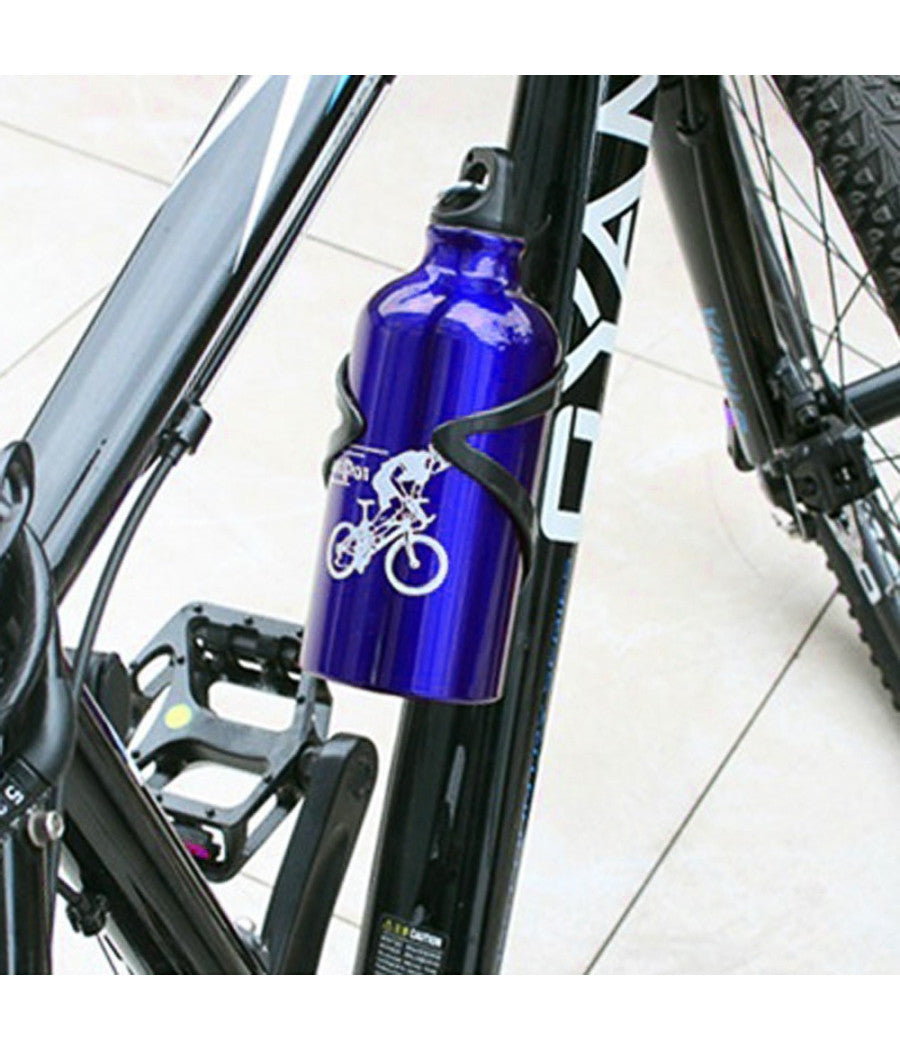 Borraccia In Alluminio Tappo Ermetico Con Moschettone Da 500 Ml Colorate Xc-2504         