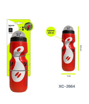 Borraccia In Pvc Con Beccuccio Retraibile Tappo Anti Polvere Da 650 Ml Xc-2664         