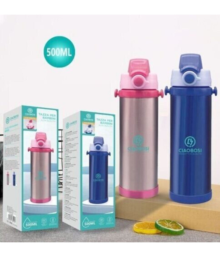 Borraccia Termica Per Bambini Thermos Termos Contenitore Bottiglia 500ml Tx-8445         