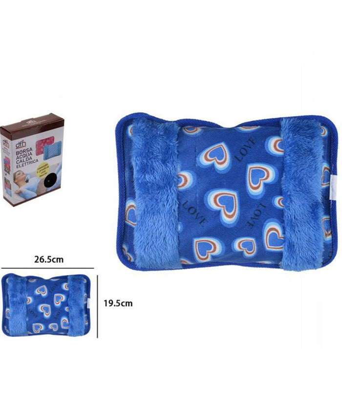 Borsa Acqua Calda Elettrica Cuori Con Tasca Scalda Mani Vari Colori E Fantasie         