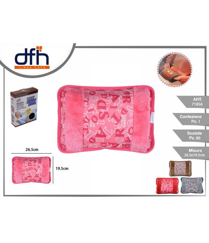 Borsa Acqua Calda Elettrica Lettere Con Tasca Scalda Mani Vari Colori E Fantasie         