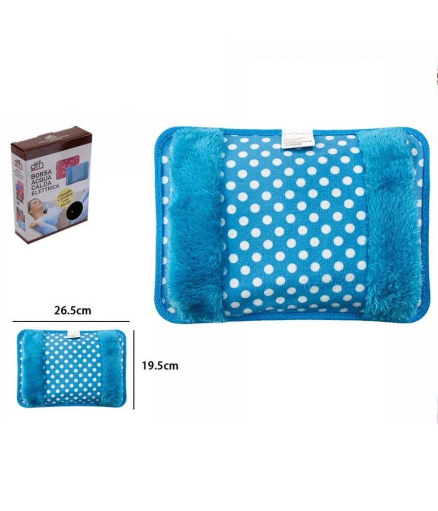 Trade Shop - Borsa Acqua Calda Elettrica Pois Con Tasca Scalda Mani Vari Colori Reversibile -