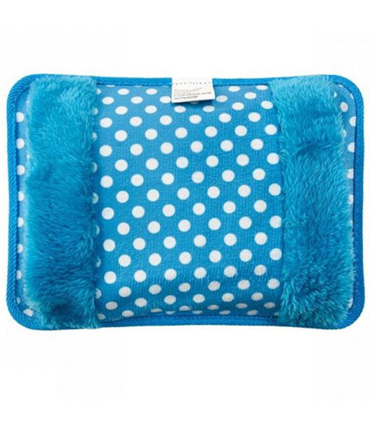 Trade Shop - Borsa Acqua Calda Elettrica Pois Con Tasca Scalda Mani Vari Colori Reversibile -