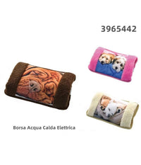 Borsa Acqua Calda Elettrica Scaldino Scalda Mani In Tessuto Con Cuccioli 3965442         