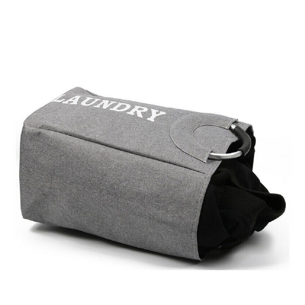 Trade Shop - Borsa Cesto Porta Biancheria Contenitore Bucato Con Manici -