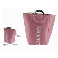 Trade Shop - Borsa Cesto Porta Biancheria Contenitore Bucato Con Manici -