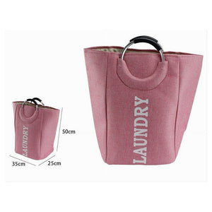 Trade Shop - Borsa Cesto Porta Biancheria Contenitore Bucato Con Manici -