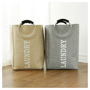 Trade Shop - Borsa Cesto Porta Biancheria Contenitore Bucato Con Manici -