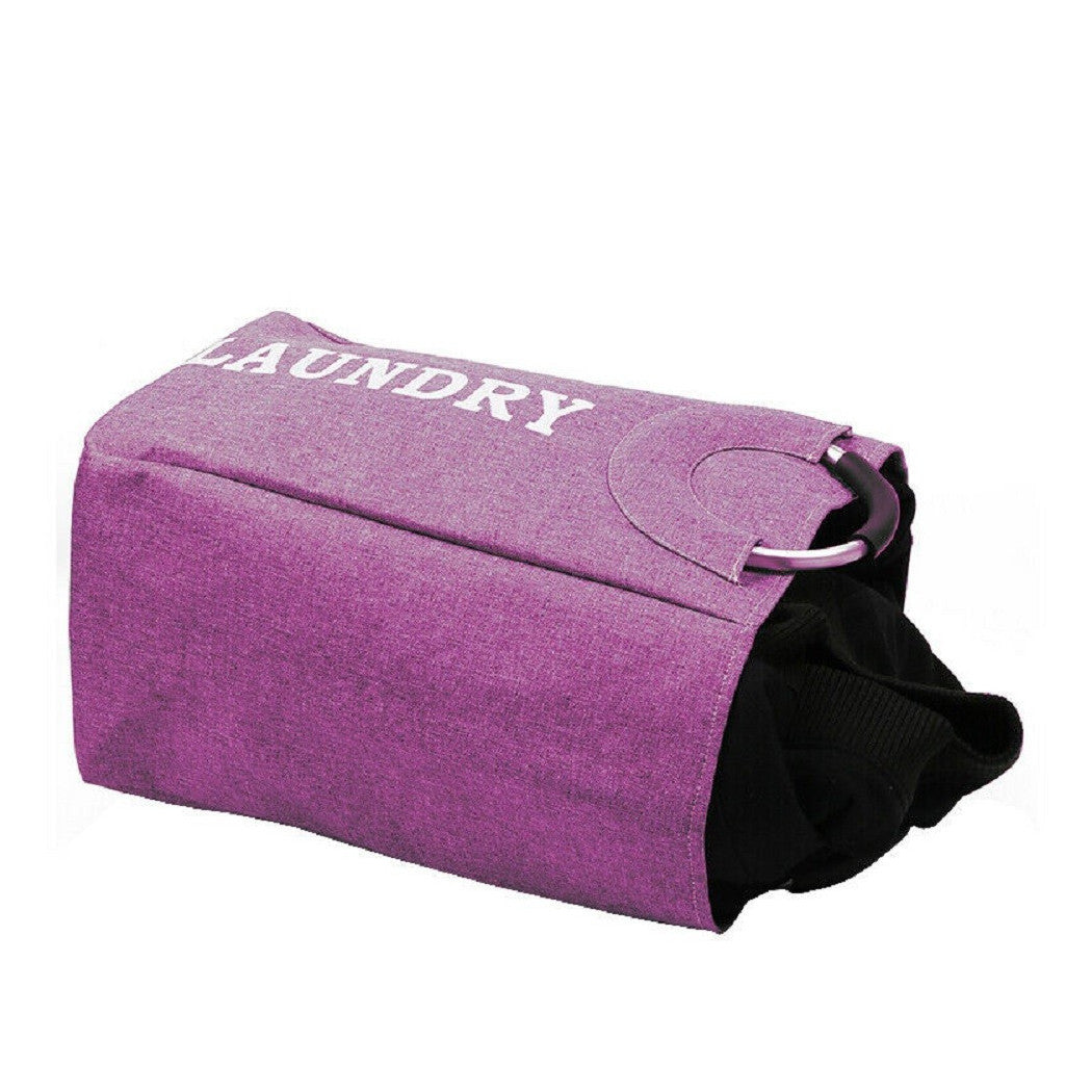 Trade Shop - Borsa Cesto Porta Biancheria Contenitore Bucato Con Manici -