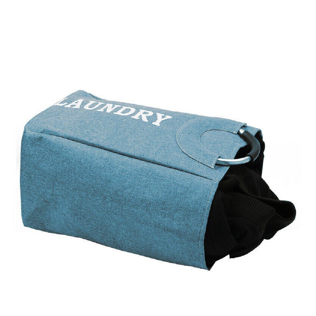 Trade Shop - Borsa Cesto Porta Biancheria Contenitore Bucato Con Manici -