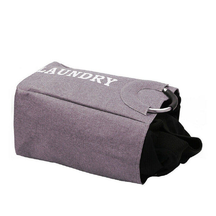 Trade Shop - Borsa Cesto Porta Biancheria Contenitore Bucato Con Manici -