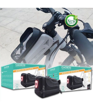 Borsa Da Sella Impermeabile Per Bici Con Luce Posteriore Ricaricabile Usb Zx-9428         
