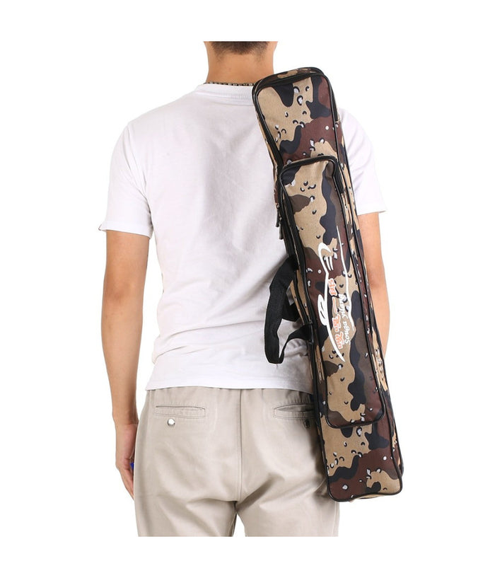 Borsa Fodero Custodia Porta Canne Da Pesca 100cm Con 2 Scomparti Zip Pieghevole         