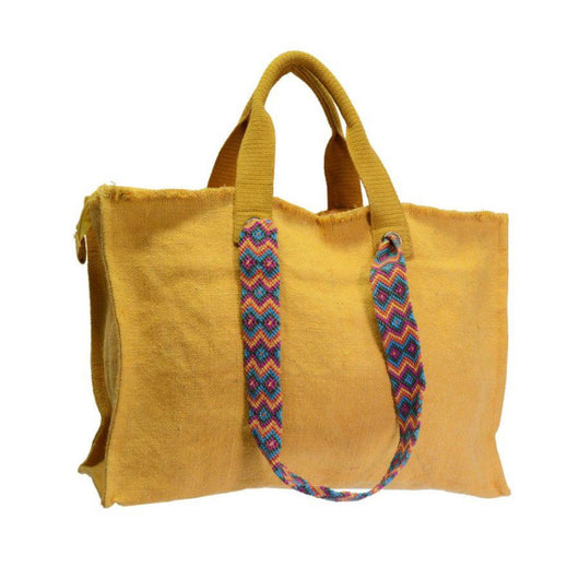 Borsa juta giallo cm 46xh32x14