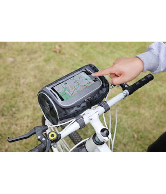 Borsa Manubrio Bicicletta Bici Tasca Touch Navigatore Smartphone Tracolla Zx-9423         