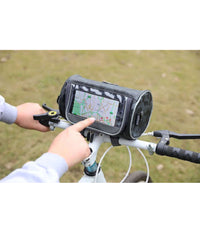 Borsa Manubrio Bicicletta Bici Tasca Touch Navigatore Smartphone Tracolla Zx-9423         