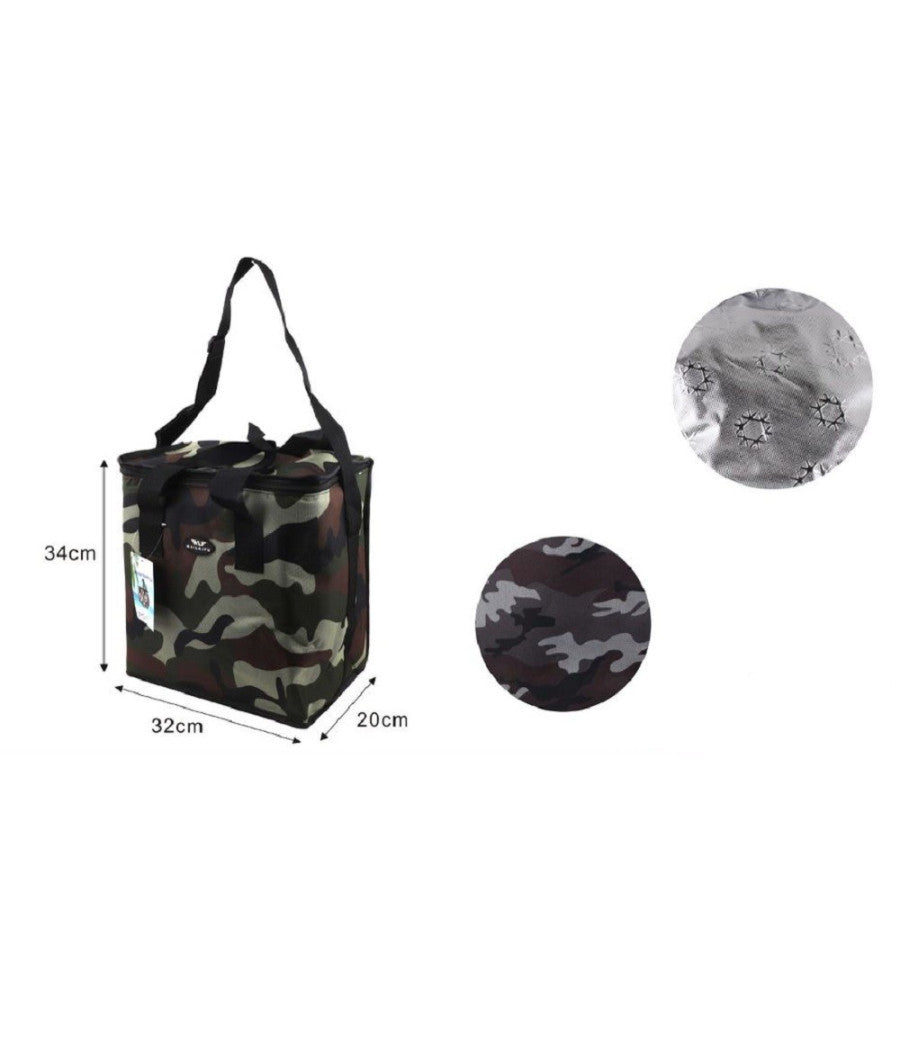 Borsa Militare Termica 22 Lt Mare Campeggio Escursioni Picnic 32x20x34 Cm 12811         