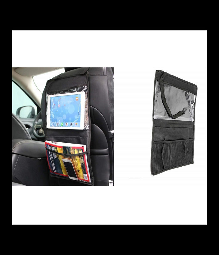 Borsa Organizer Salva Spazio Tablet Portaoggetti Auto Tasca 30x52cm Sedile Rete         