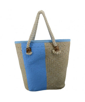 Borsa paglia africa azzurro