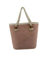 Borsa paglia africa rosa