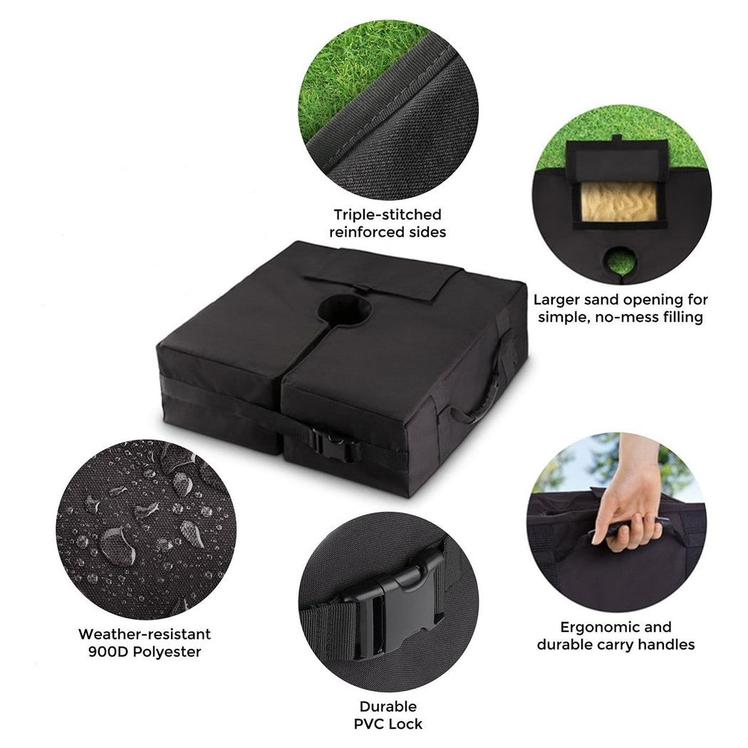 Trade Shop - Borsa Per Base Ombrellone Da Giardino Staccabile Quadrato Ampia Apertura Maniglie 020682 -        