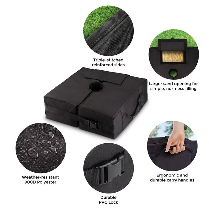 Trade Shop - Borsa Per Base Ombrellone Da Giardino Staccabile Quadrato Ampia Apertura Maniglie 020682 -        