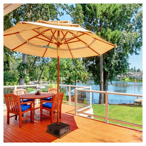 Trade Shop - Borsa Per Base Ombrellone Da Giardino Staccabile Quadrato Ampia Apertura Maniglie 020682 -        