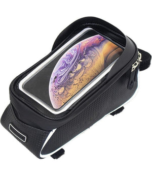 Borsa Per Manubrio Telaio Anteriore Per Bici Mountain Bike 20,5x8,2x8,2x10,3x3cm         