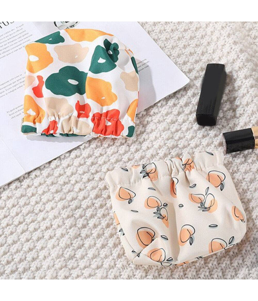 Borsa Per Trucco Cosmetici Tascabile Donne Toilette Decorata Viaggio Campeggio         