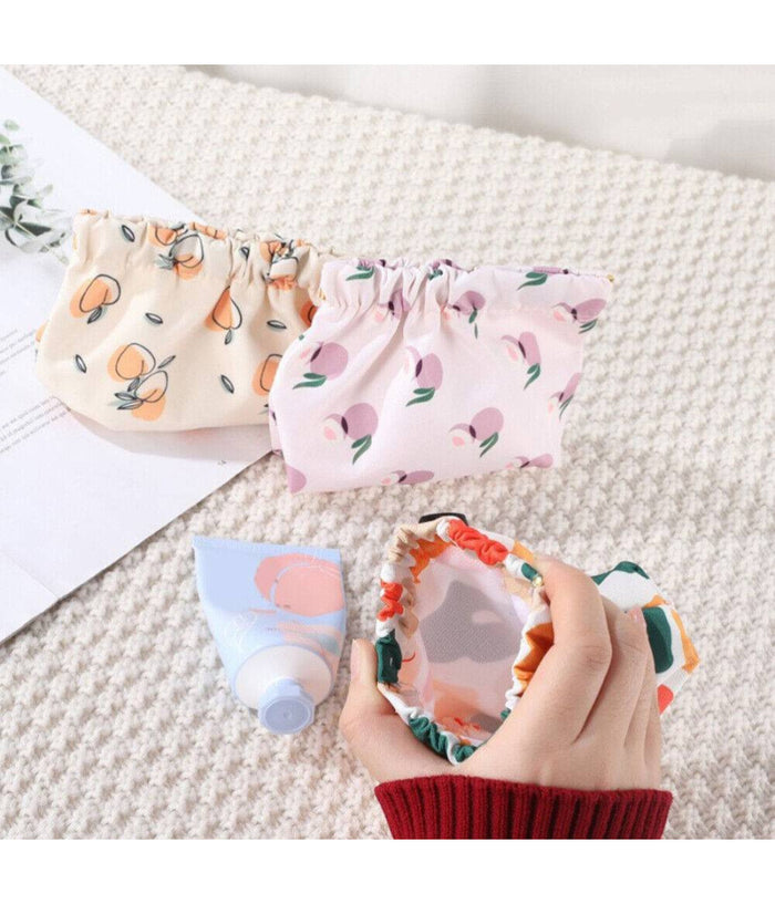 Borsa Per Trucco Cosmetici Tascabile Donne Toilette Decorata Viaggio Campeggio         