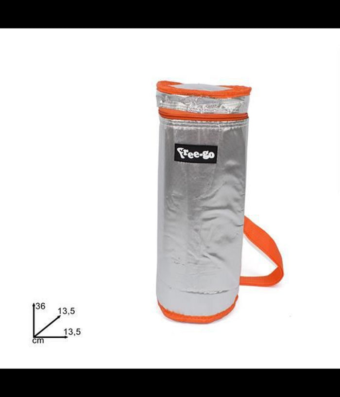 Borsa Porta Bottiglia Frio Termico Metallizzato 2 Litri Per Sport Mare Viaggi         