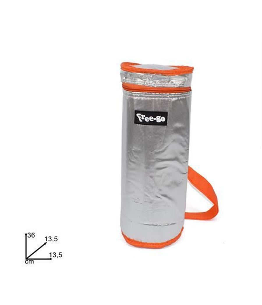 Borsa Porta Bottiglia Frio Termico Metallizzato 2 Litri Per Sport Mare Viaggi         